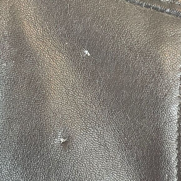 Addis VTG Black Leather Rose/Fringe Vest S…‎ - Picture 10 of 10